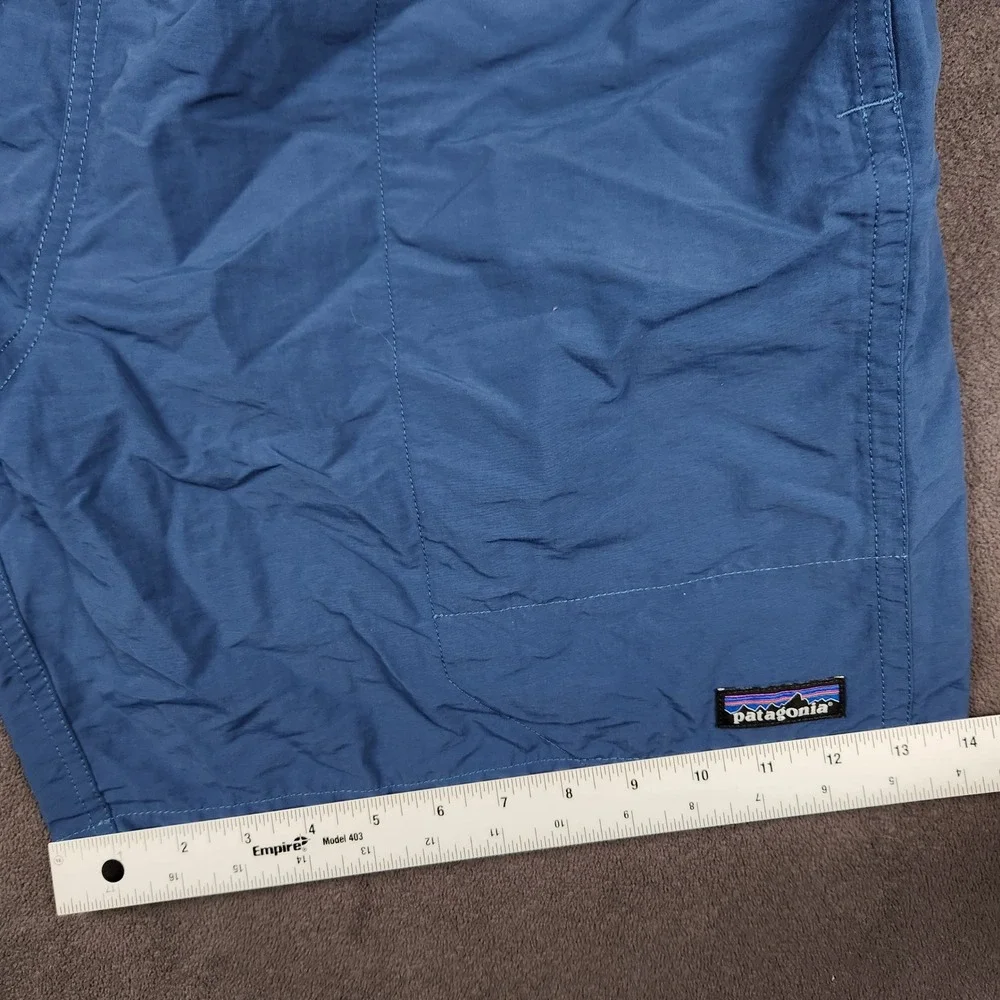 Patagonia Baggies Longs Shorts Mens XL Glass Blue Lined 7